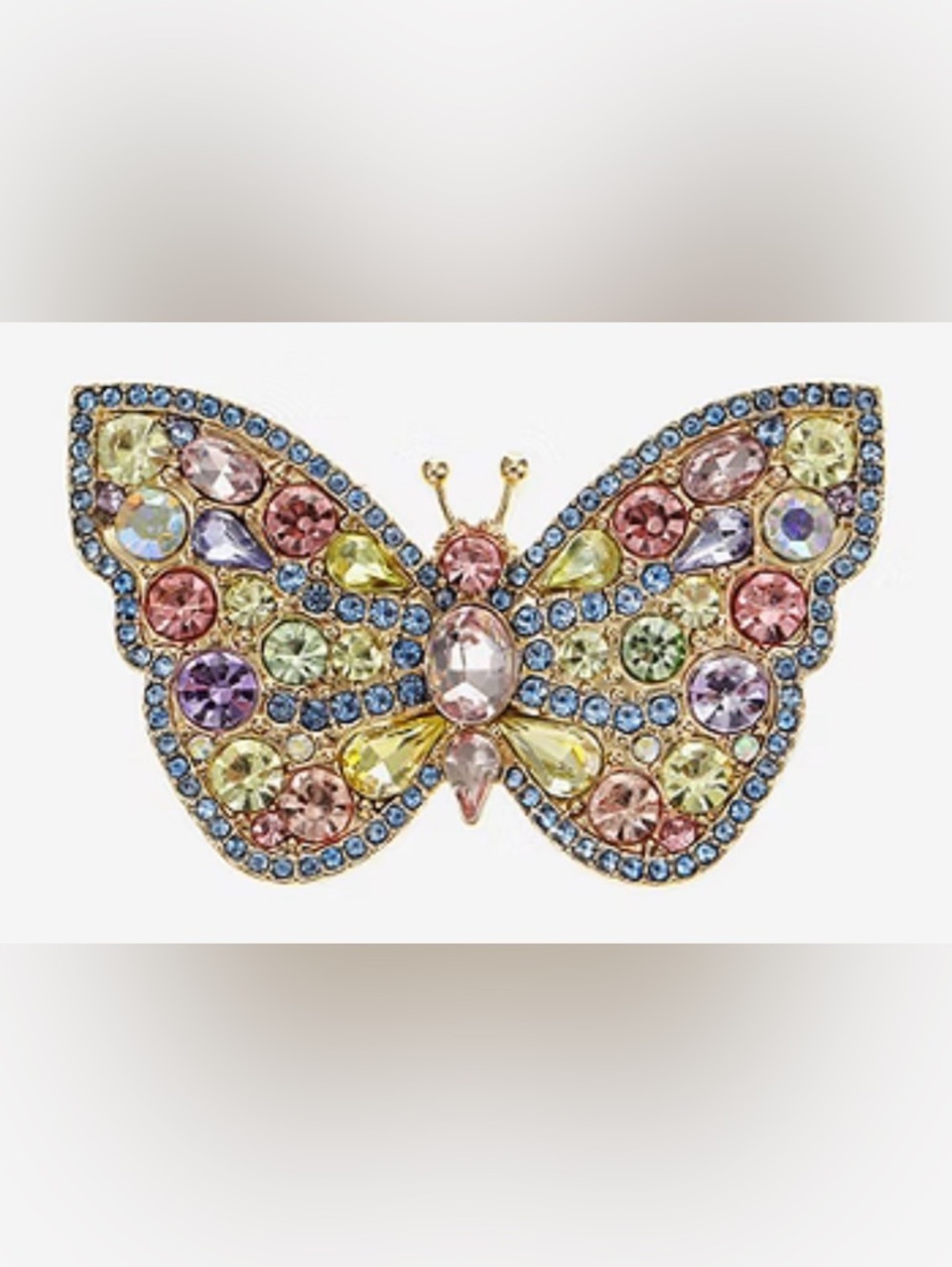 MONET Crystal Butterfly Brooch w/Gift Box - Picture 2 of 5